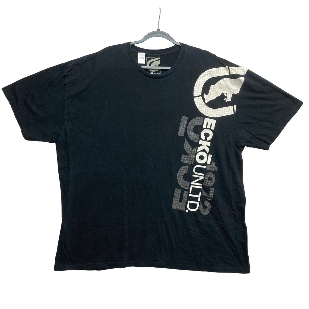 Ecko Unltd T-Shirt Mens 3XL Black The Classic Graphic Rhino Logo Street